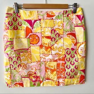 Lilly Pulitzer Patchwork Print Skirt with pockets!